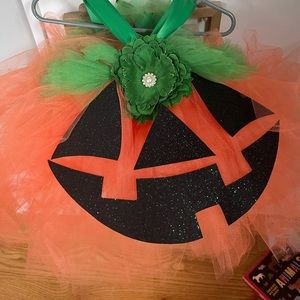 Baby girls Pumpkin Tutu, Halloween Pumpkin costume dress - 0-12 months